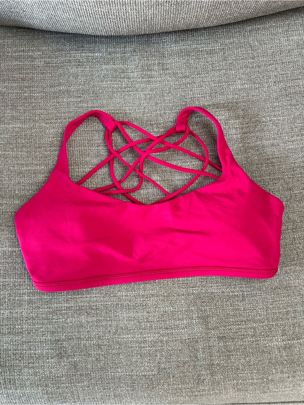 lululemon athletica Hot Pink Strappy Back Sports Bralette